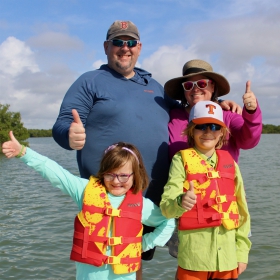 Top Mom Sweepstakes Winner fishing with her family