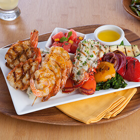 Plate of delicious seafood