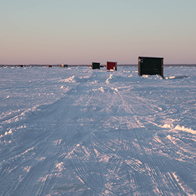 Lake of the Woods, Minnesota frozen lake for ice fishing