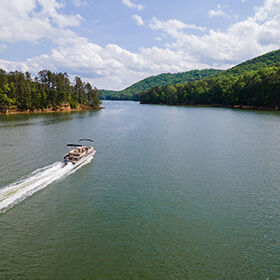 Boat in river